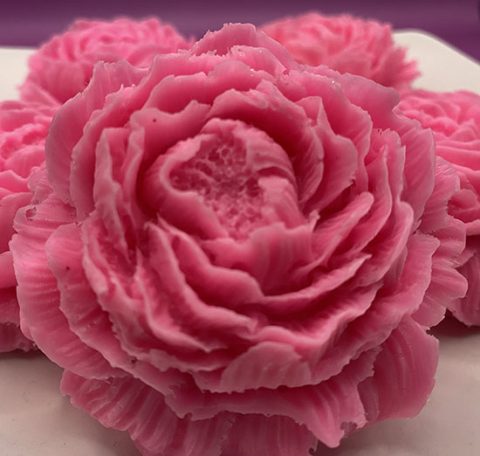 Pink Peony Flower Soap